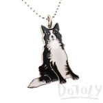 Border Collie Puppy Dog Shaped Animal Pendant Necklace | DOTOLY | DOTOLY