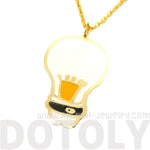 Bright Ideas Light Bulb Icon Shaped Pendant Necklace | Limited Edition | DOTOLY