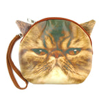 Brown Tabby Kitty Cat Face Shaped Clutch Bag | Gifts for Cat Lovers | DOTOLY