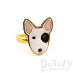 Bull Terrier Puppy Face Shaped Adjustable Animal Ring | Limited Edition | DOTOLY