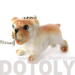 Bulldog Baby Puppy Dog Porcelain Ceramic Animal Pendant Necklace | Handmade | DOTOLY