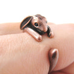 Bunny Rabbit Animal Wrap Around Ring in Copper | Sizes 4 to 9 Available | DOTOLY