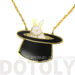 Bunny Rabbit in A Top Hat Shaped Animal Pendant Necklace | Limited Edition | DOTOLY