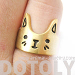Bunny Rabbit Shaped Cartoon Animal Ring in Gold | Animal Jewelry | DOTOLY