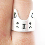 Bunny Rabbit Shaped Cartoon Animal Ring in Silver | Animal Jewelry | DOTOLY