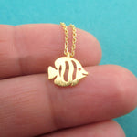 Butterfly Angelfish Shaped Tropical Marine Reef Fish Pendant Necklace