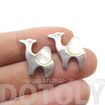 Camel Animal Themed Stud Earrings in Silver with Pearl Detail | DOTOLY | DOTOLY