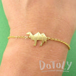 Camel Origami Shaped Charm Bracelet in Gold | DOTOLY