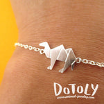 Camel Origami Shaped Charm Bracelet in Silver | DOTOLY