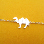 Camel Origami Shaped Charm Bracelet in Silver | DOTOLY