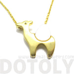 Camel Shaped Animal Themed Charm Necklace in Gold with Pearl Detail | DOTOLY | DOTOLY