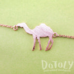 Camel Silhouette Shaped Charm Bracelet in Rose Gold | Animal Jewelry | DOTOLY
