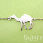 Camel Silhouette Shaped Charm Bracelet in Silver | Animal Jewelry | DOTOLY