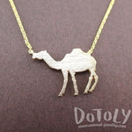 Camel Silhouette Shaped Pendant Necklace in Gold | Animal Jewelry | DOTOLY