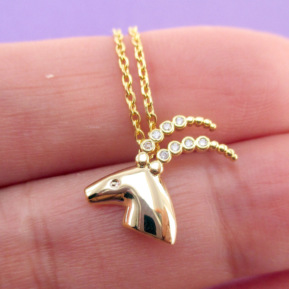 Capricorn Astrological Zodiac Baby Goat Ram Pendant Necklace | DOTOLY