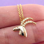 Capricorn Astrological Zodiac Baby Goat Ram Pendant Necklace | DOTOLY