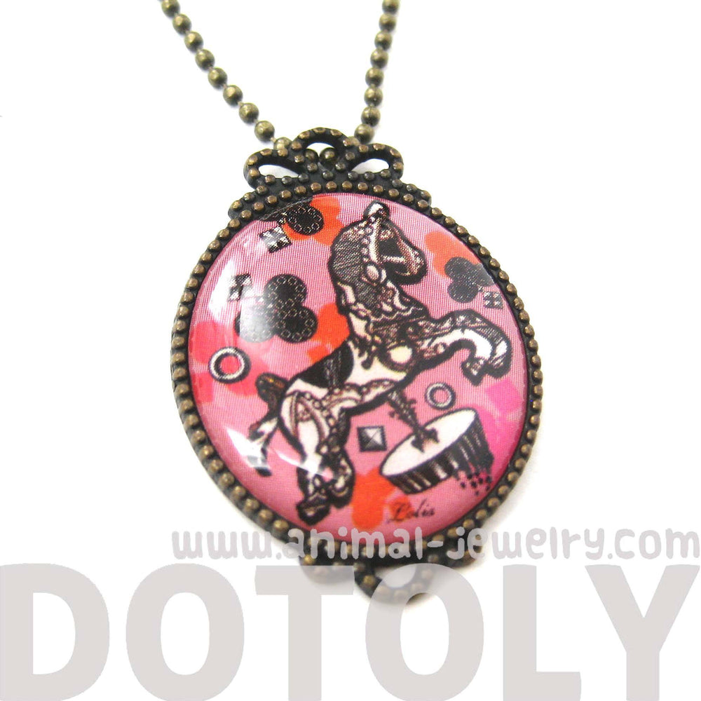 Carousel Horse Alice in Wonderland Inspired Pendant Necklace | Animal Jewelry | DOTOLY