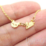 Cat and Mouse Shaped Charm Necklace in Gold | Animal Jewelry | DOTOLY