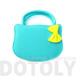Cat Silhouette Shaped Hello Kitty Cross body Shoulder Bag for Women in Mint Blue | DOTOLY