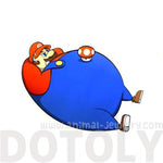 Chubby Super Mario Doing Sit-Ups Illustrated Canvas Tote Shopper Bag