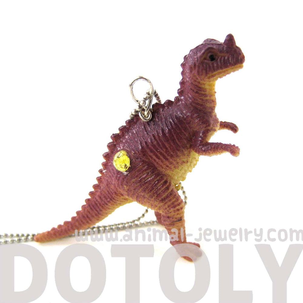 Classic Dinosaur With Horn Figurine Pendant Necklace | Animal Jewelry | DOTOLY
