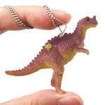 Classic Dinosaur With Horn Figurine Pendant Necklace | Animal Jewelry | DOTOLY