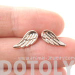 Classic Feather Shaped Angel Wing Stud Earrings in Rose Gold | DOTOLY | DOTOLY