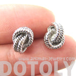 classic-nautical-themed-rope-knot-shaped-stud-earrings-in-silver