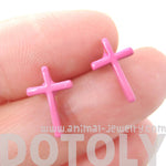 classic-small-cross-shaped-stud-earrings-in-pink-enamel-dotoly