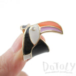 Colorful Toucan Bird Shaped Animal Themed Enamel Ring