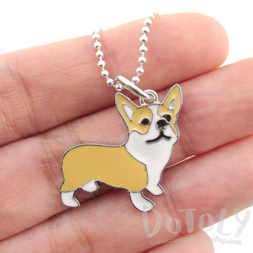 Corgi Puppy Dog Shaped Animal Pendant Necklace | DOTOLY