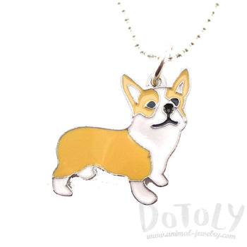 Corgi Puppy Dog Shaped Animal Pendant Necklace | DOTOLY