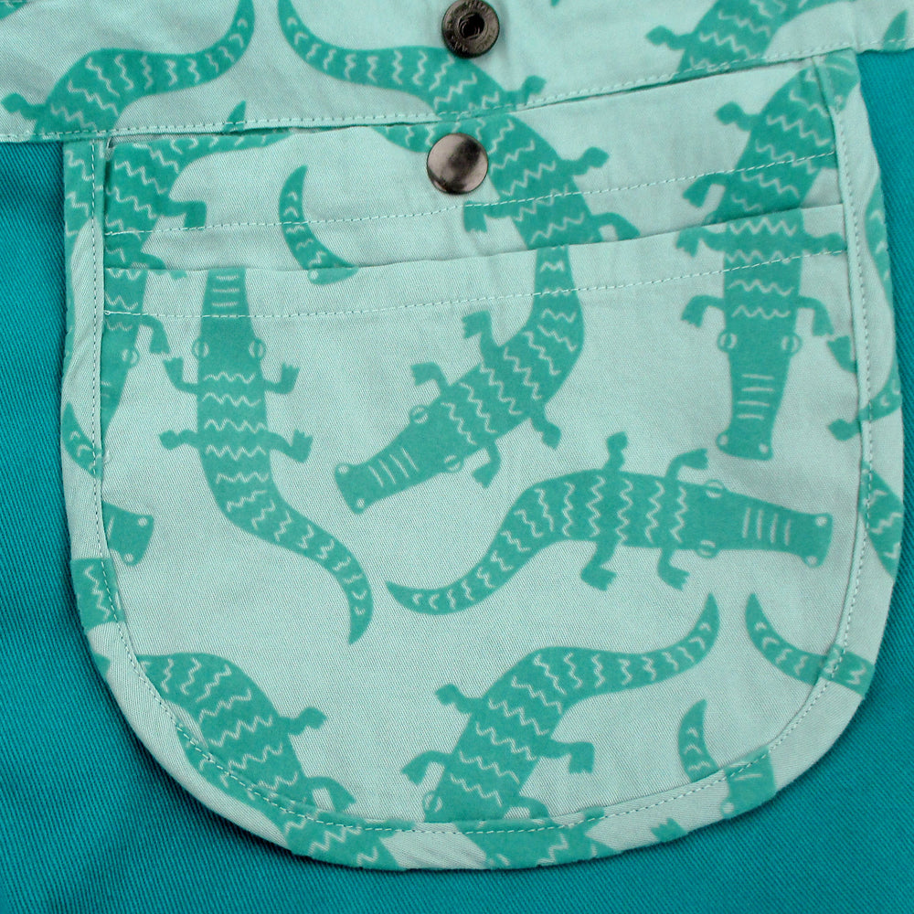 Green Crocodile Alligator Animal Pattern Crossbody Duck Top Handle Tote Bag