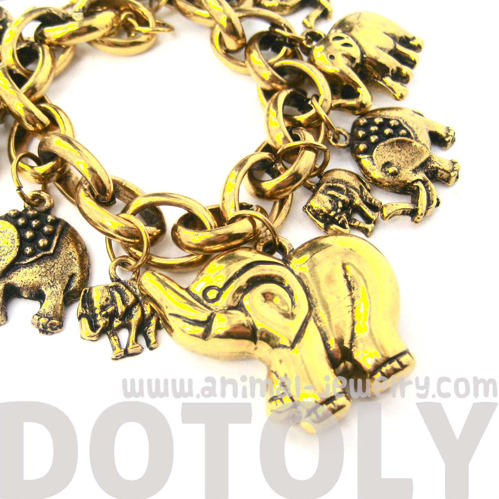 Sanctuary | 18k Rose Gold | Crystal Elephant Charm Bracelet – NOGU.studio
