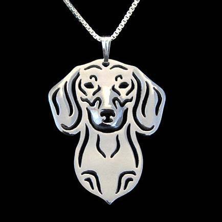 Dachshund Puppy Cut Out Dog Shaped Pendant Necklace