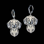 Cute Dachshund Puppy Face Shaped Drop Dangle Earrings