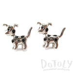 dalmatian-puppy-dog-animal-shaped-stud-earrings-in-silver