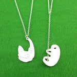 Dangling Three Toed Sloth Shaped Necklace 2 Piece Set | DOTOLY
