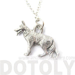 Detailed German Shepherd Dog Shaped Charm Necklace | MADE IN USA