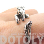 Detailed Horse Pony Animal Wrap Around Ring in Shiny Silver | DOTOLY