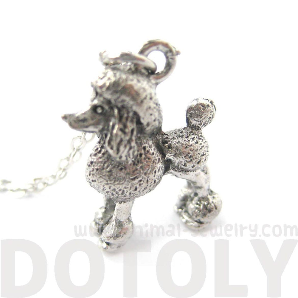 Detailed Toy Poodle Puppy Dog Shaped Charm Necklace | MADE IN USA