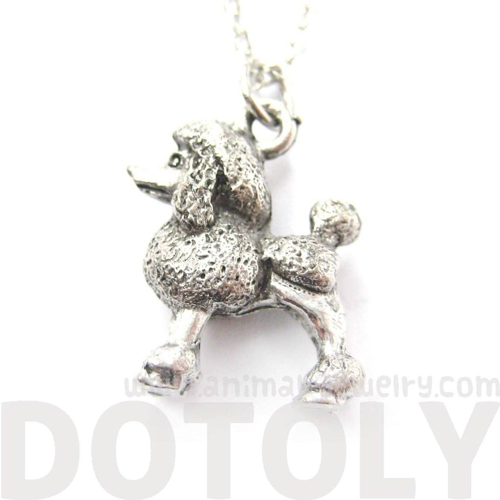 Detailed Toy Poodle Puppy Dog Shaped Charm Necklace | MADE IN USA