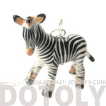 Detailed Zebra Porcelain Ceramic Animal Pendant Necklace | Handmade | DOTOLY