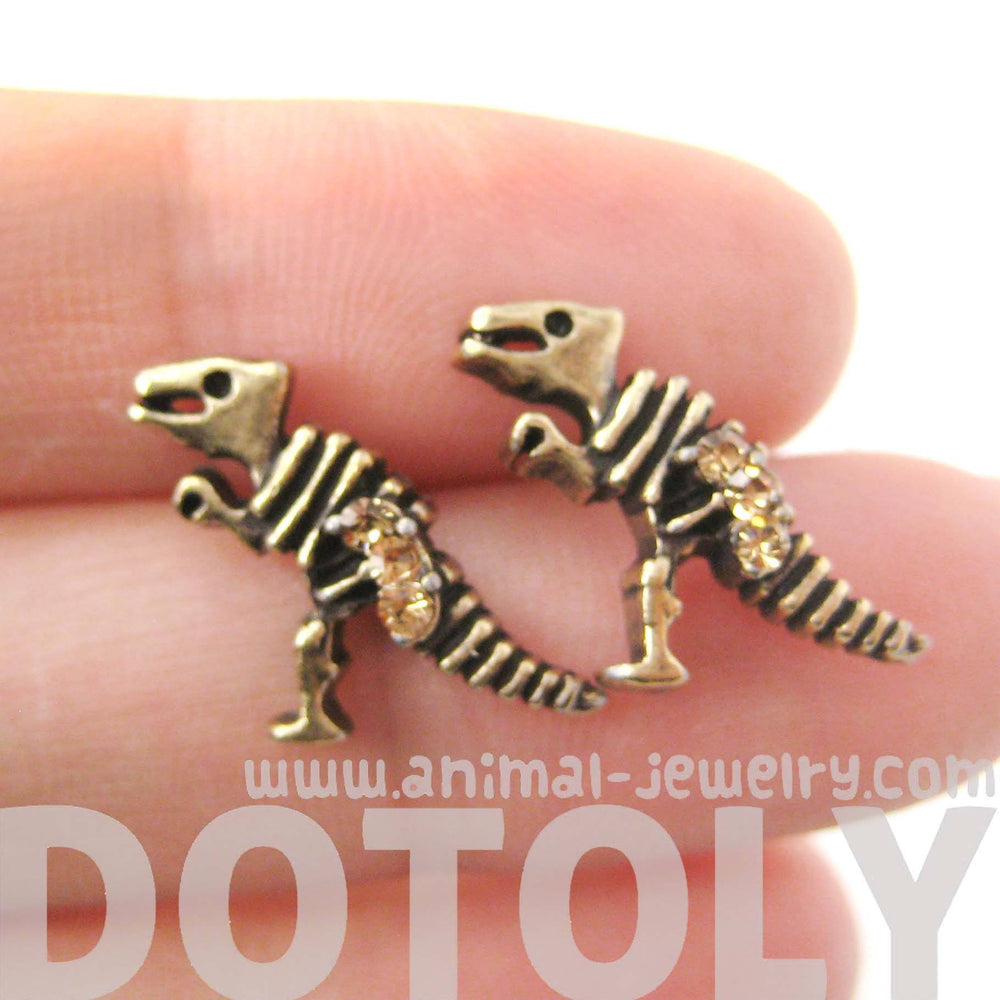 dinosaur-fossil-shaped-stud-earrings-in-brass-with-rhinestones-dotoly