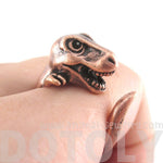 Dinosaur T-Rex Prehistoric Animal Wrap Ring in Copper