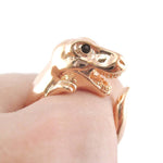 Dinosaur T-Rex Prehistoric Animal Ring in Shiny Copper