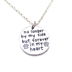Forever in my heart dog necklace clearance