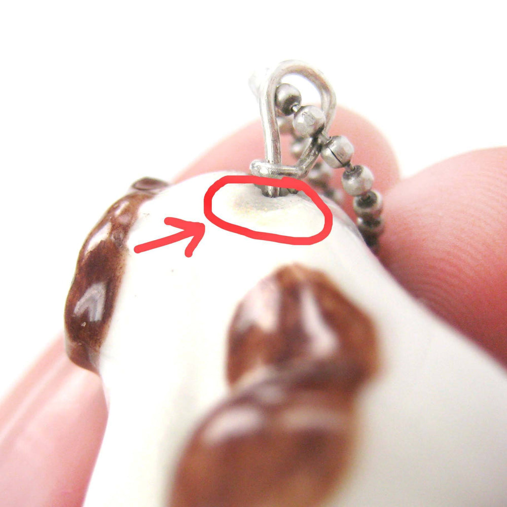 SALE : Basset Hound Puppy Dog Porcelain Ceramic Animal Pendant Necklace | Handmade | DOTOLY