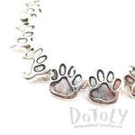 Doggy Paw Prints Shaped Charm Bracelet with Magnetic Clasp | DOTOLY