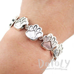 Doggy Paw Prints Shaped Charm Bracelet with Magnetic Clasp | DOTOLY